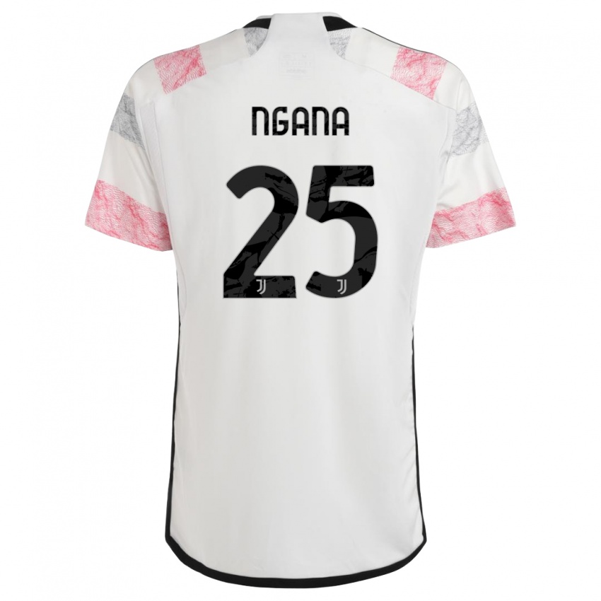 Uomo Maglia Valdes Ngana #25 Bianco Rosa Kit Gara Away 2023/24 Maglietta