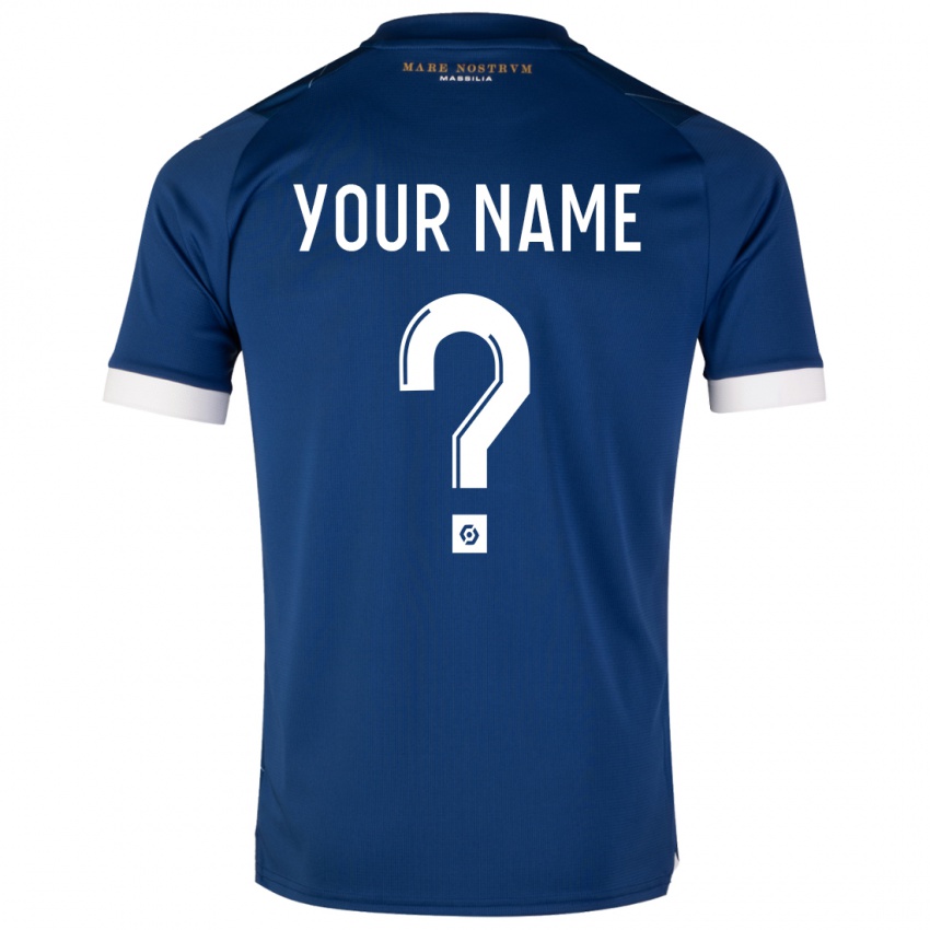 Uomo Maglia Il Tuo Nome #0 Blu Scuro Kit Gara Away 2023/24 Maglietta