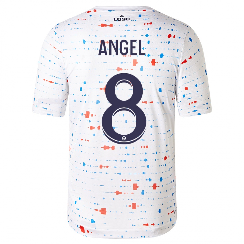 Uomo Maglia Angel Gomes #8 Bianco Kit Gara Away 2023/24 Maglietta