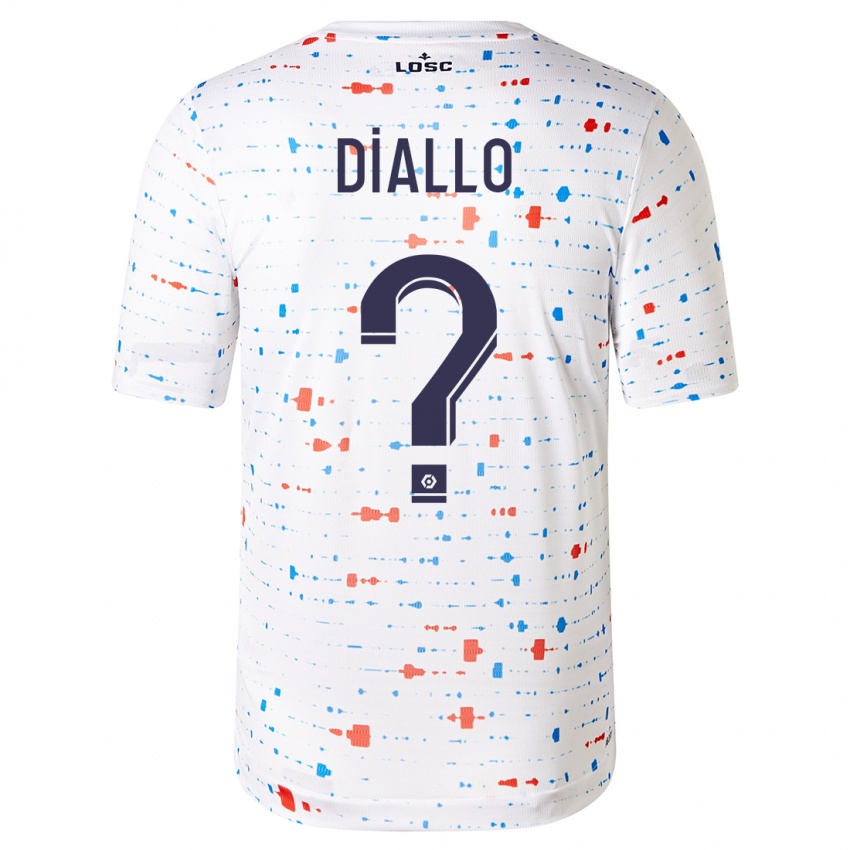 Uomo Maglia Alpha Diallo #0 Bianco Kit Gara Away 2023/24 Maglietta