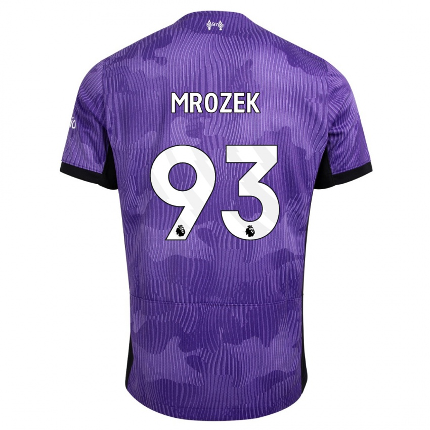 Uomo Maglia Fabian Mrozek #93 Viola Kit Gara Third 2023/24 Maglietta