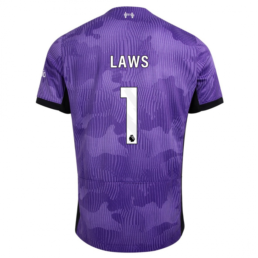 Uomo Maglia Rachael Laws #1 Viola Kit Gara Third 2023/24 Maglietta