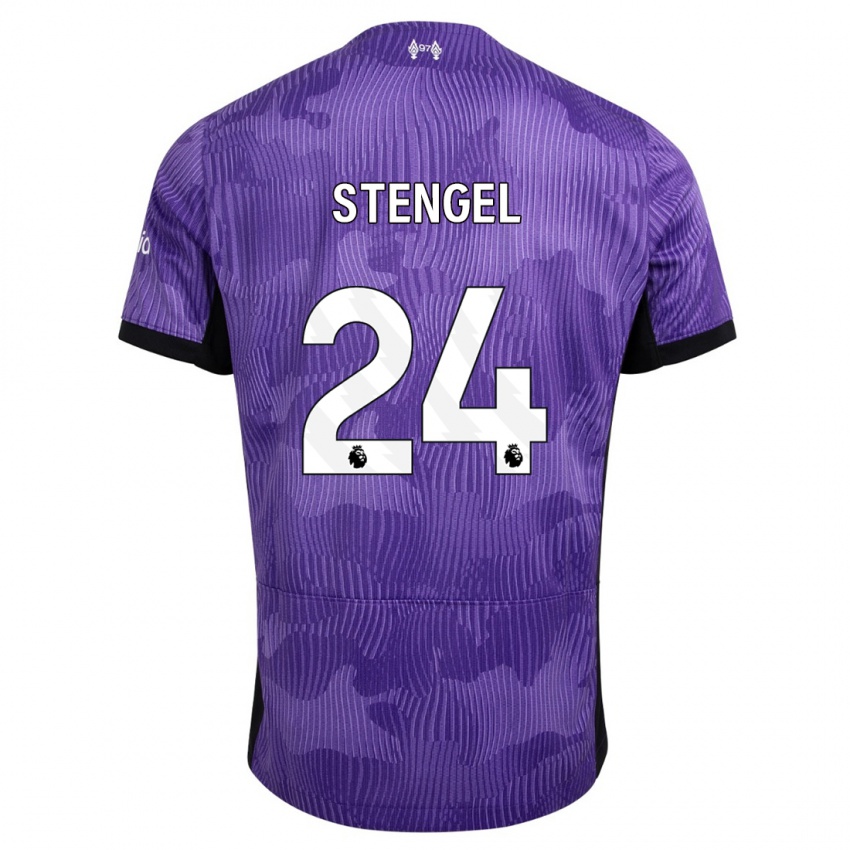 Uomo Maglia Katie Stengel #24 Viola Kit Gara Third 2023/24 Maglietta