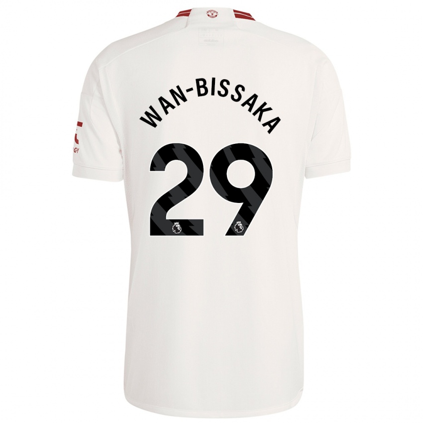 Uomo Maglia Aaron Wan-Bissaka #29 Bianco Kit Gara Third 2023/24 Maglietta