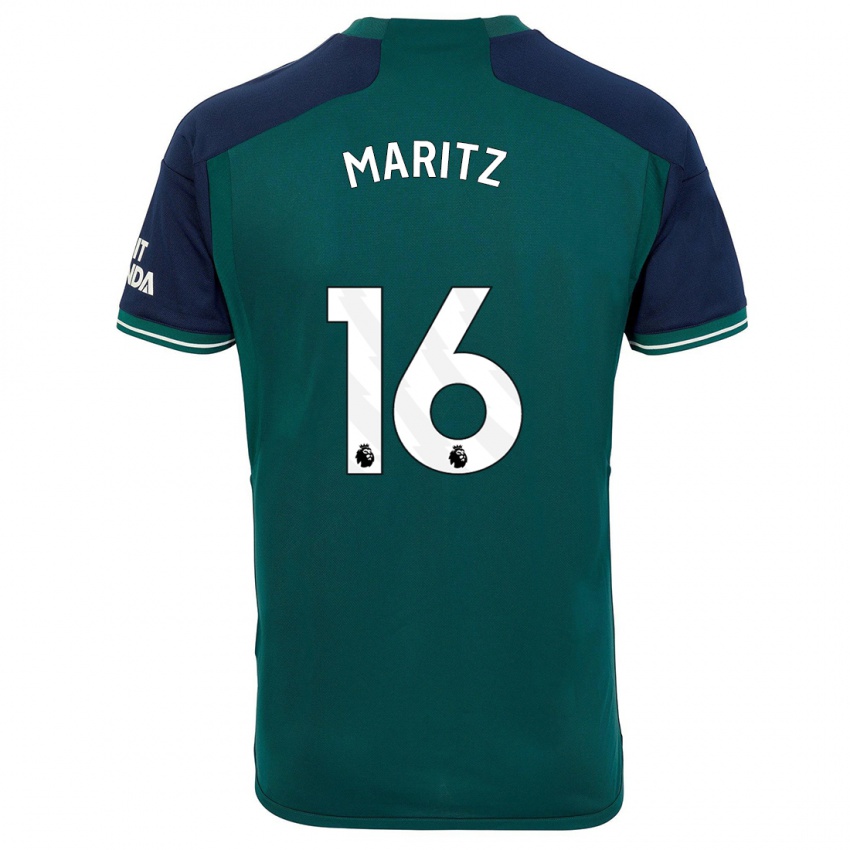 Uomo Maglia Noelle Maritz #16 Verde Kit Gara Third 2023/24 Maglietta