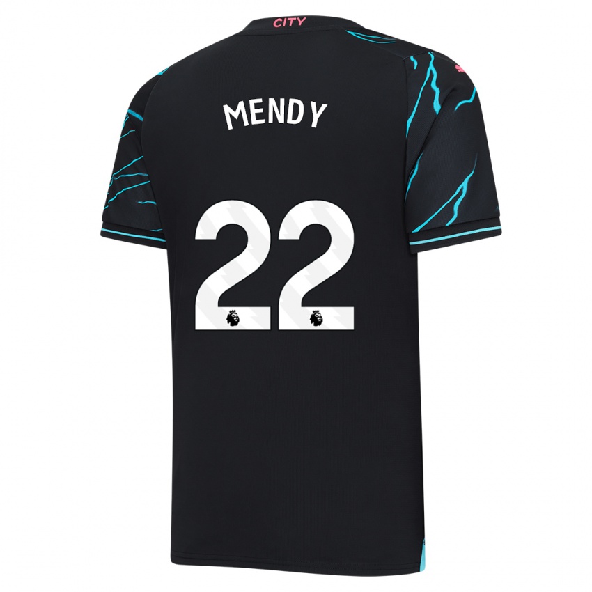 Uomo Maglia Benjamin Mendy #22 Blu Scuro Kit Gara Third 2023/24 Maglietta