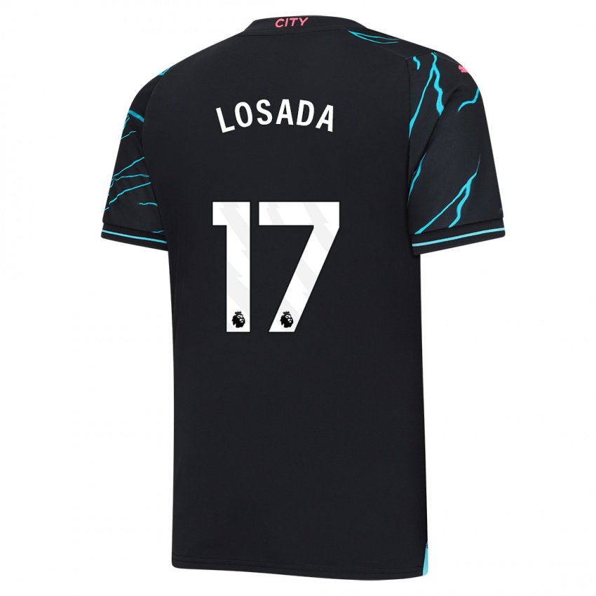 Uomo Maglia Vicky Losada #17 Blu Scuro Kit Gara Third 2023/24 Maglietta