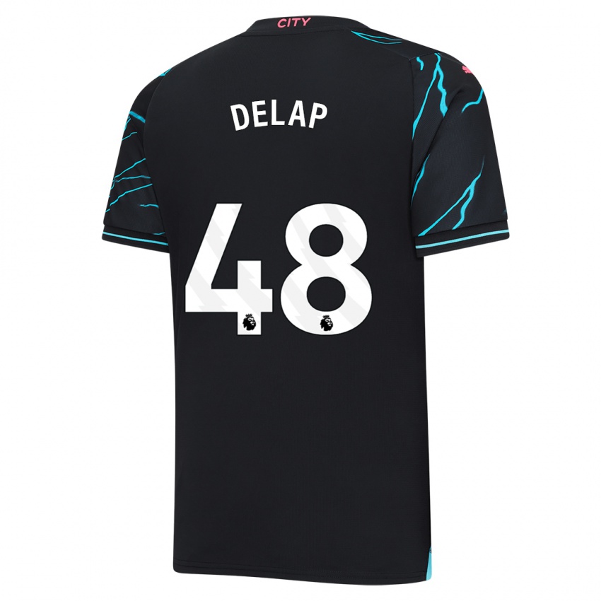 Uomo Maglia Liam Delap #48 Blu Scuro Kit Gara Third 2023/24 Maglietta