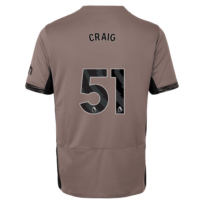 Uomo Maglia Matthew Craig #51 Beige Scuro Kit Gara Third 2023/24 Maglietta