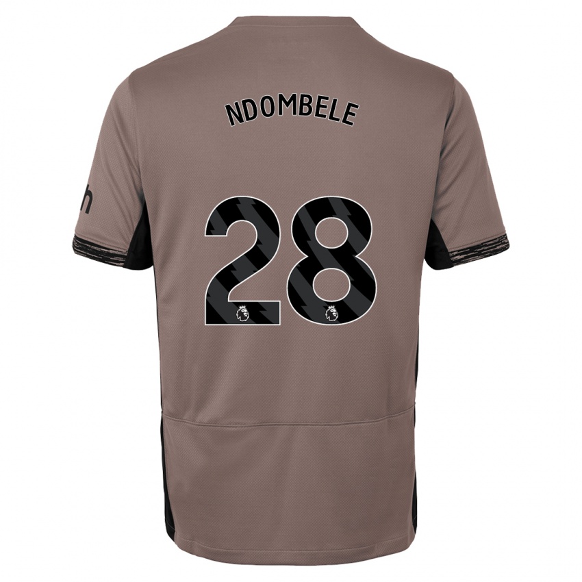 Uomo Maglia Tanguy Ndombele #28 Beige Scuro Kit Gara Third 2023/24 Maglietta