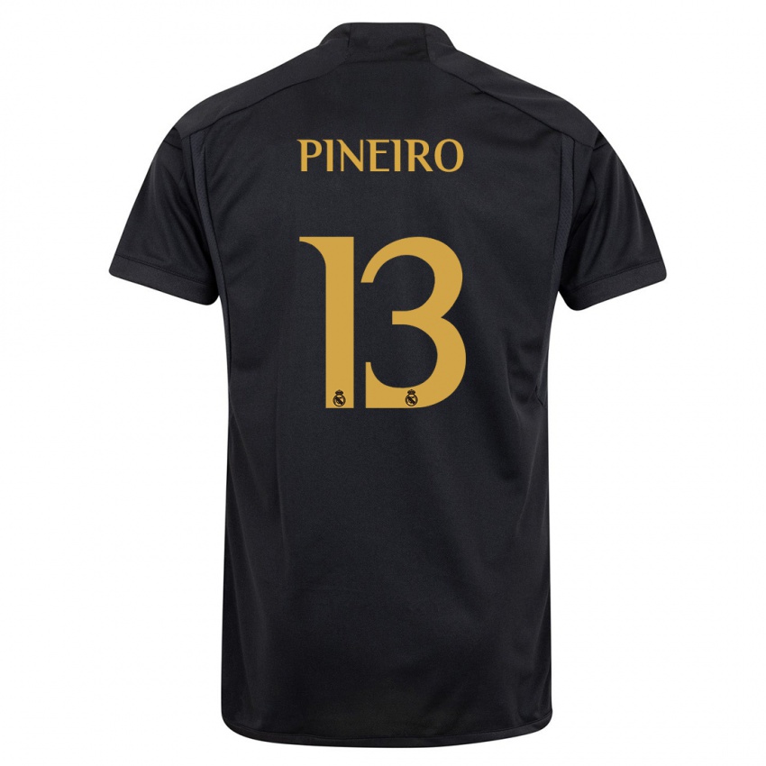 Uomo Maglia Diego Pineiro #13 Nero Kit Gara Third 2023/24 Maglietta