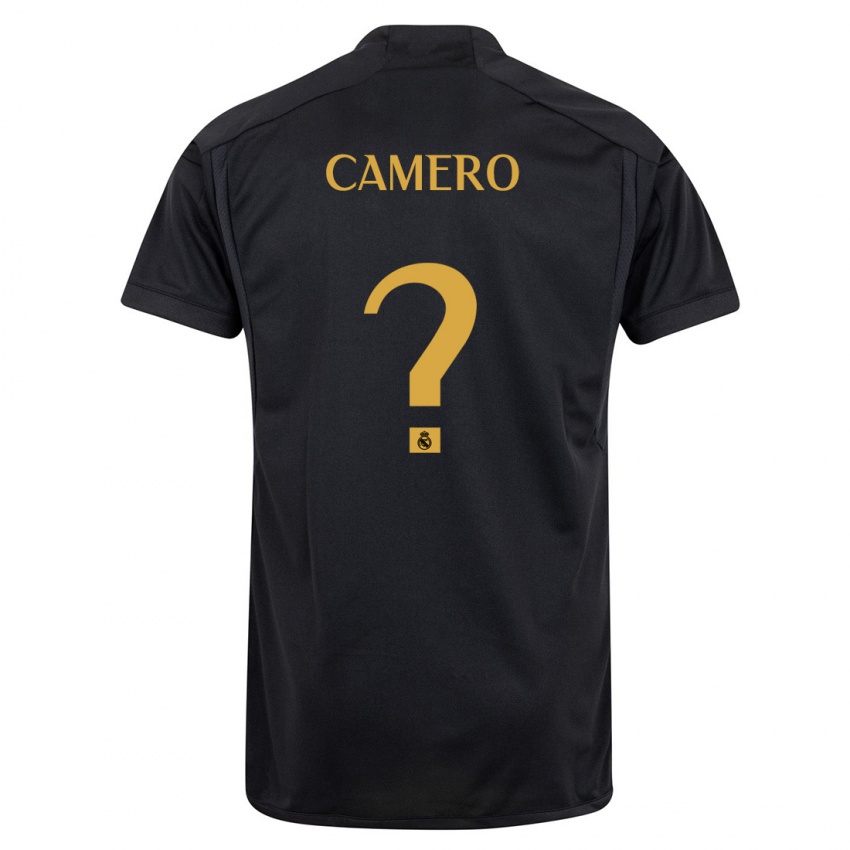 Uomo Maglia Mario Camero #0 Nero Kit Gara Third 2023/24 Maglietta