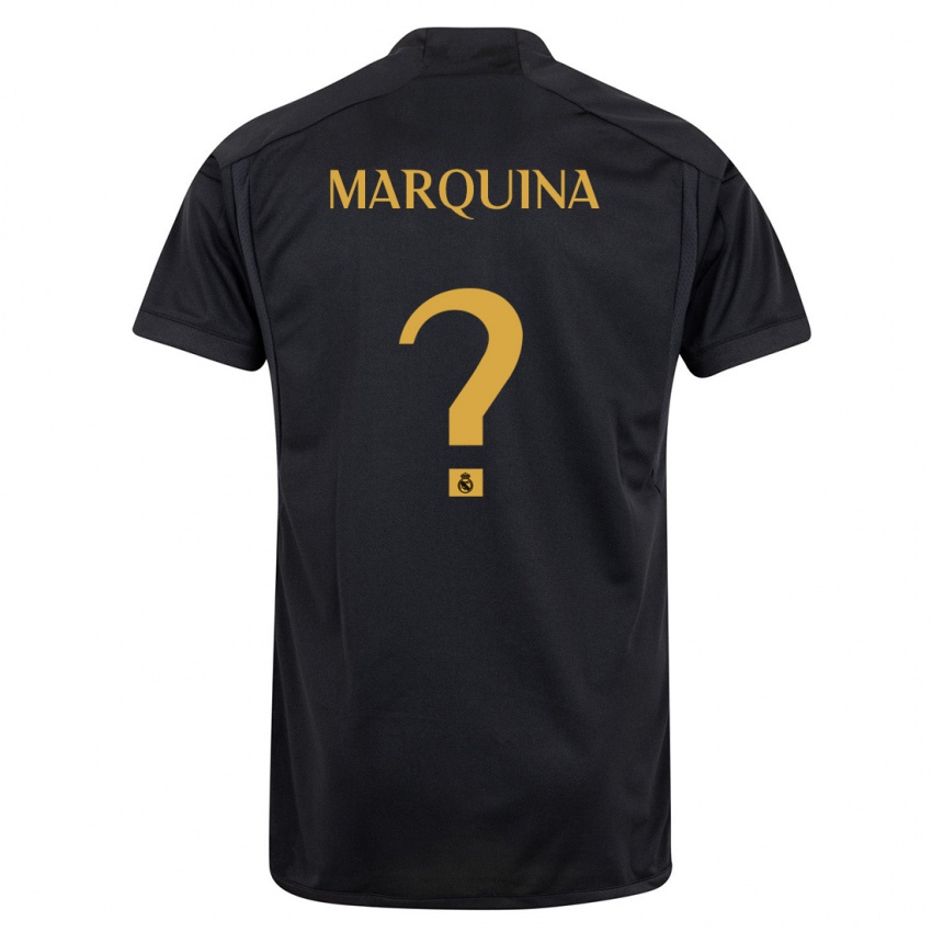 Uomo Maglia Guillermo Marquina #0 Nero Kit Gara Third 2023/24 Maglietta