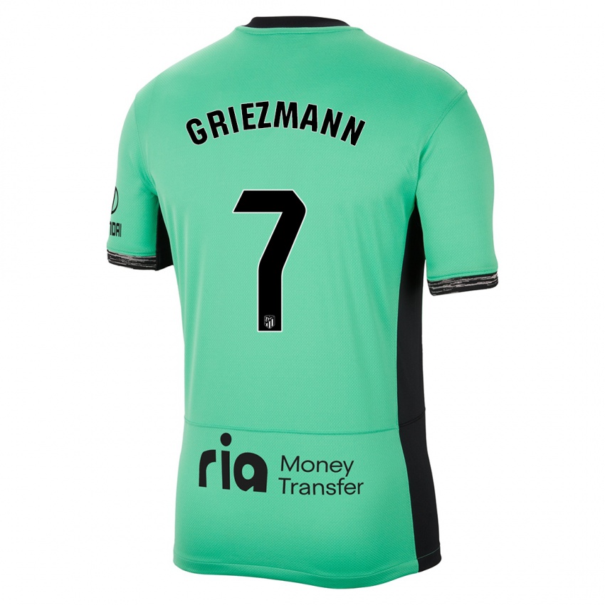 Uomo Maglia Antoine Griezmann #7 Verde Primavera Kit Gara Third 2023/24 Maglietta