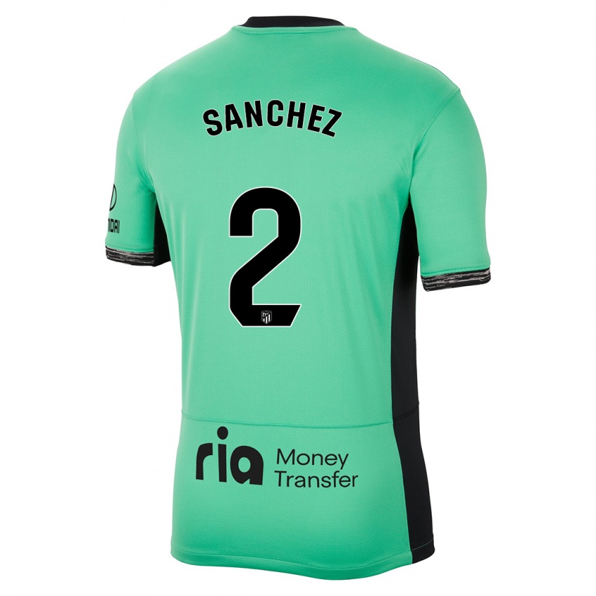 Uomo Maglia Ricard Sanchez #2 Verde Primavera Kit Gara Third 2023/24 Maglietta