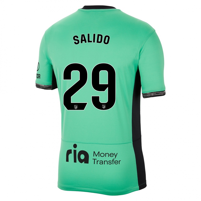 Uomo Maglia Alberto Salido #29 Verde Primavera Kit Gara Third 2023/24 Maglietta