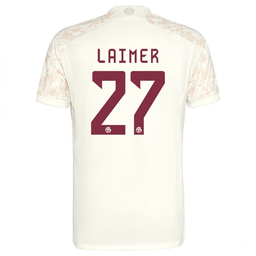 Uomo Maglia Konrad Laimer #27 Bianco Kit Gara Third 2023/24 Maglietta