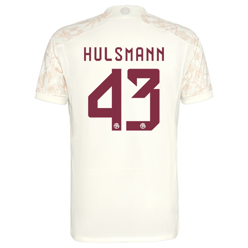 Uomo Maglia Tom Hulsmann #43 Bianco Kit Gara Third 2023/24 Maglietta