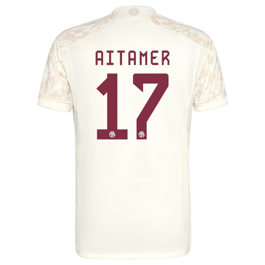 Uomo Maglia Younes Aitamer #17 Bianco Kit Gara Third 2023/24 Maglietta