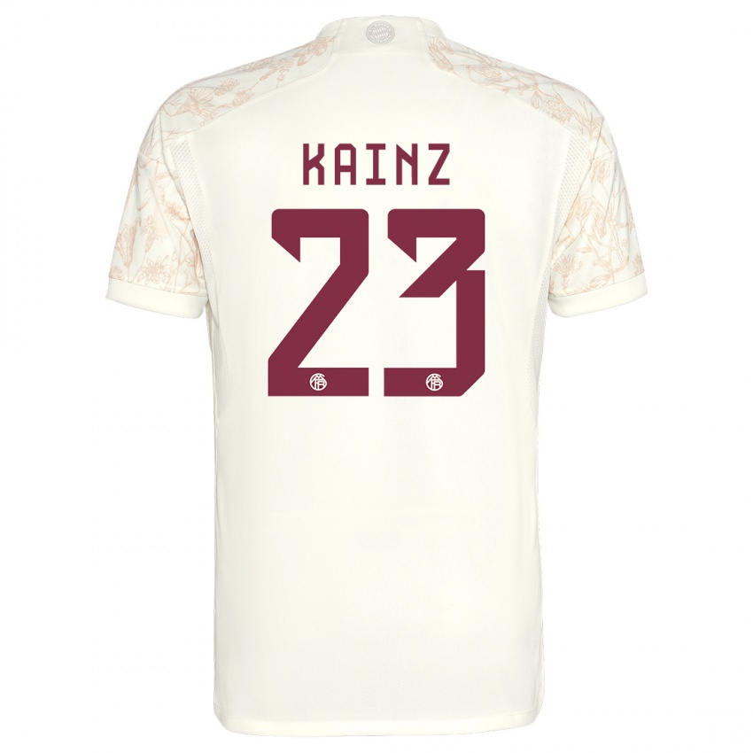 Uomo Maglia Manuel Kainz #23 Bianco Kit Gara Third 2023/24 Maglietta