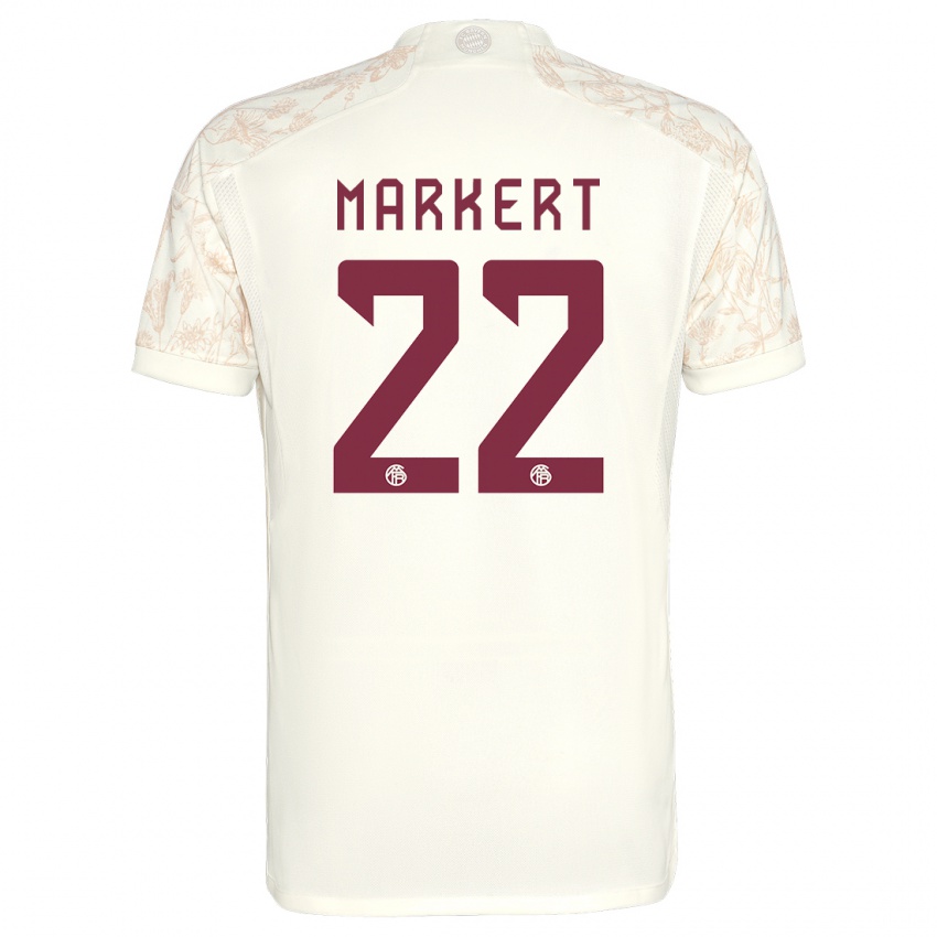 Uomo Maglia Leon Markert #22 Bianco Kit Gara Third 2023/24 Maglietta