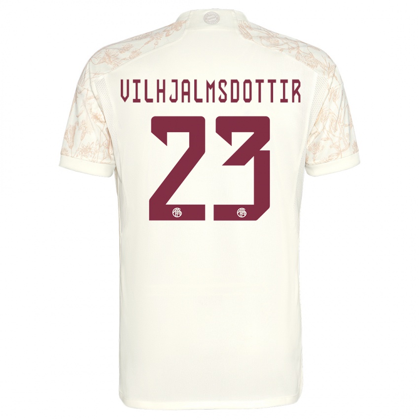 Uomo Maglia Karolina Lea Vilhjalmsdottir #23 Bianco Kit Gara Third 2023/24 Maglietta