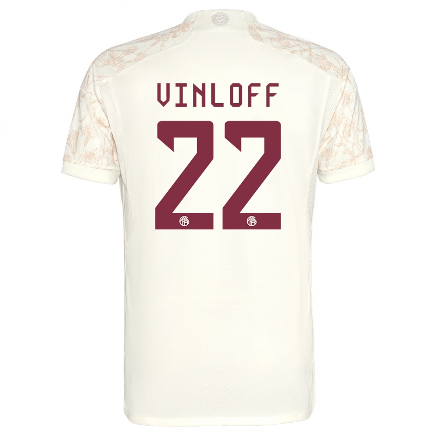 Uomo Maglia Matteo Vinloff #22 Bianco Kit Gara Third 2023/24 Maglietta