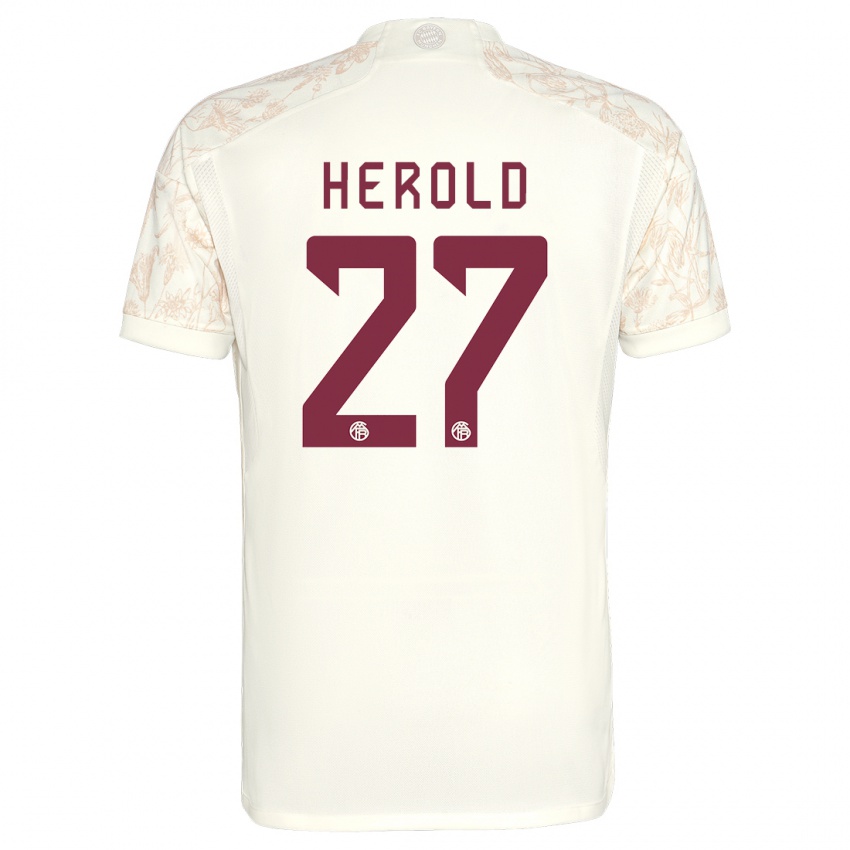 Uomo Maglia David Herold #27 Bianco Kit Gara Third 2023/24 Maglietta