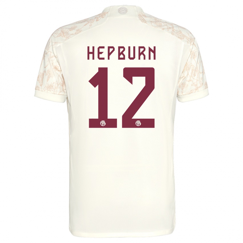 Uomo Maglia Barry Hepburn #12 Bianco Kit Gara Third 2023/24 Maglietta