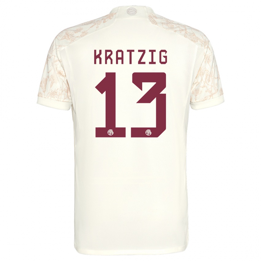 Uomo Maglia Frans Kratzig #13 Bianco Kit Gara Third 2023/24 Maglietta