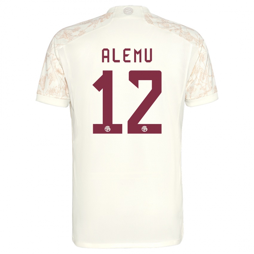 Uomo Maglia Liul Alemu #12 Bianco Kit Gara Third 2023/24 Maglietta