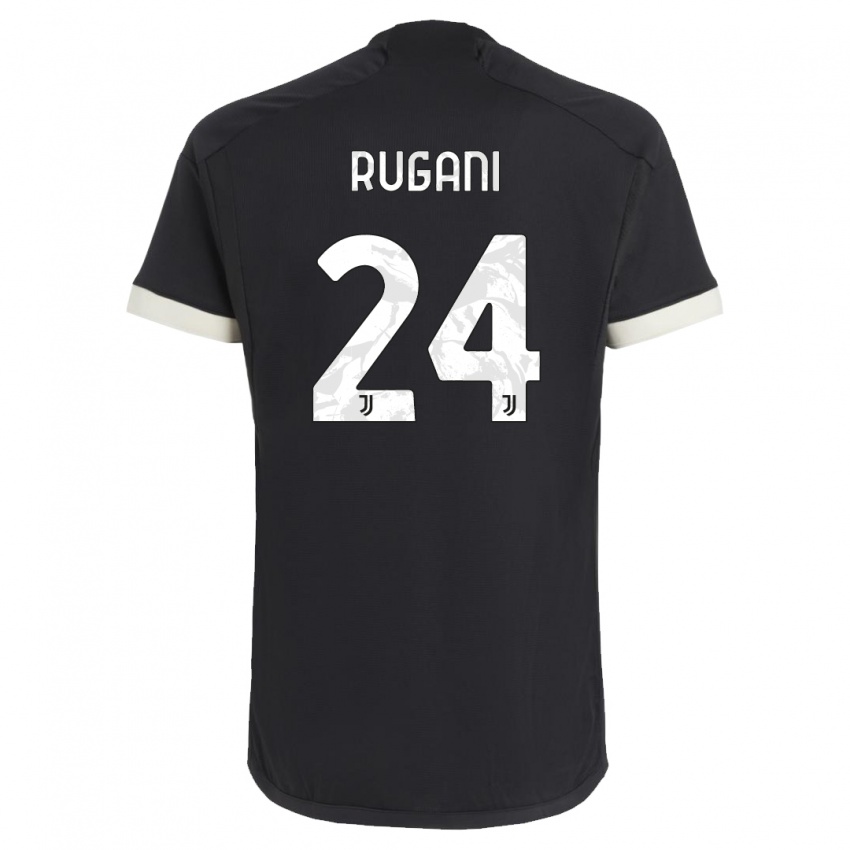 Uomo Maglia Daniele Rugani #24 Nero Kit Gara Third 2023/24 Maglietta