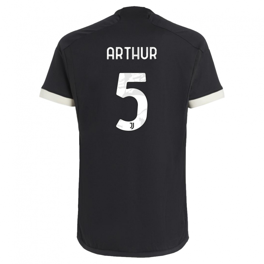 Uomo Maglia Arthur #5 Nero Kit Gara Third 2023/24 Maglietta