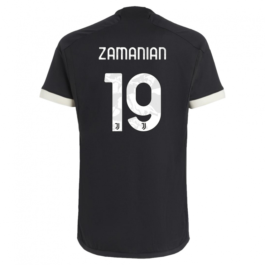 Uomo Maglia Annahita Zamanian #19 Nero Kit Gara Third 2023/24 Maglietta