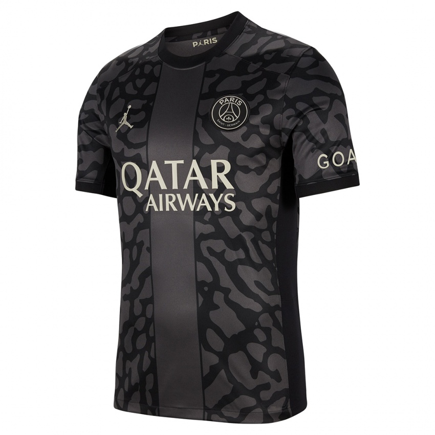 Uomo Maglia Ayman Kari #0 Nero Kit Gara Third 2023/24 Maglietta