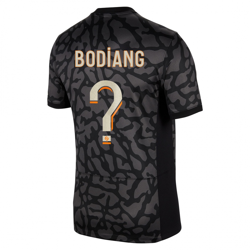 Uomo Maglia Moutanabi Bodiang #0 Nero Kit Gara Third 2023/24 Maglietta