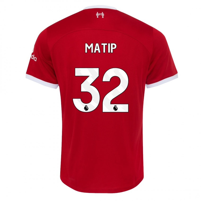 Donna Maglia Joel Matip #32 Rosso Kit Gara Home 2023/24 Maglietta