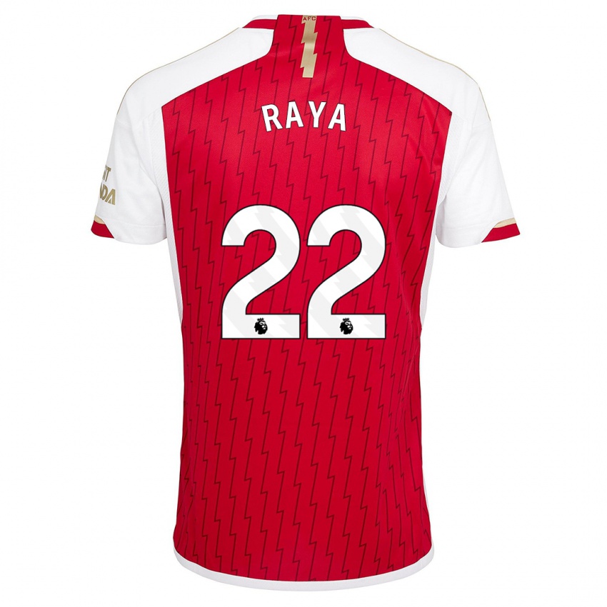 Donna Maglia David Raya #22 Rosso Kit Gara Home 2023/24 Maglietta