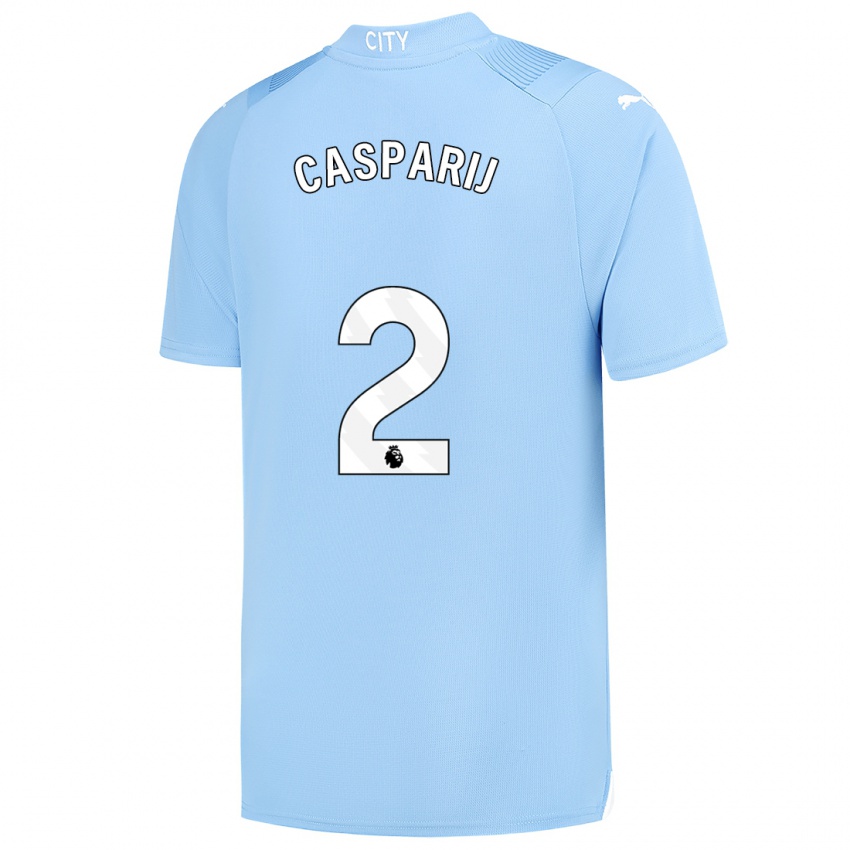 Donna Maglia Kerstin Casparij #2 Azzurro Kit Gara Home 2023/24 Maglietta