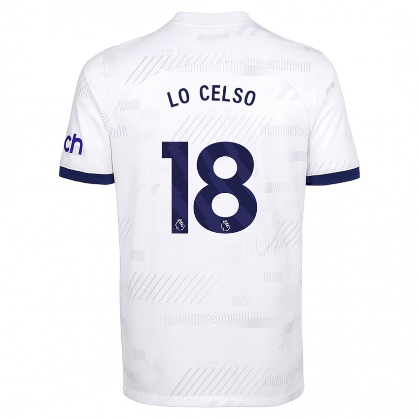 Donna Maglia Giovani Lo Celso #18 Bianco Kit Gara Home 2023/24 Maglietta