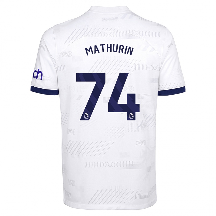 Donna Maglia Roshaun Mathurin #74 Bianco Kit Gara Home 2023/24 Maglietta