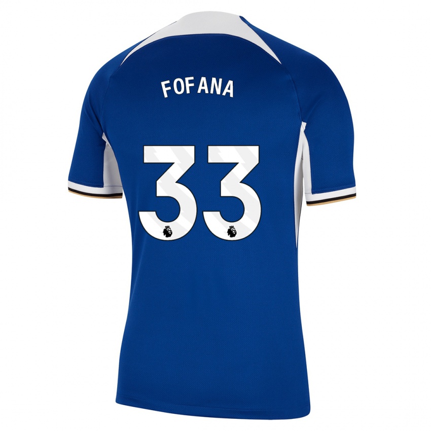 Donna Maglia Wesley Fofana #33 Blu Kit Gara Home 2023/24 Maglietta