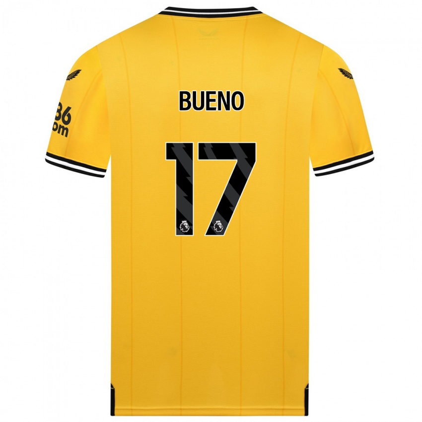 Donna Maglia Hugo Bueno #17 Giallo Kit Gara Home 2023/24 Maglietta