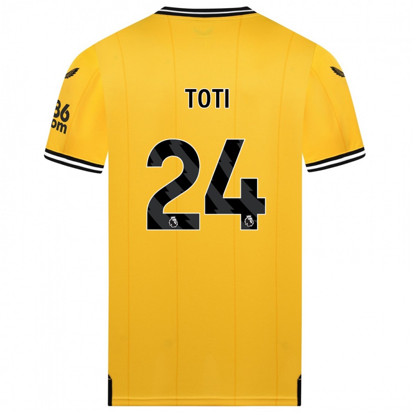 Donna Maglia Toti #24 Giallo Kit Gara Home 2023/24 Maglietta