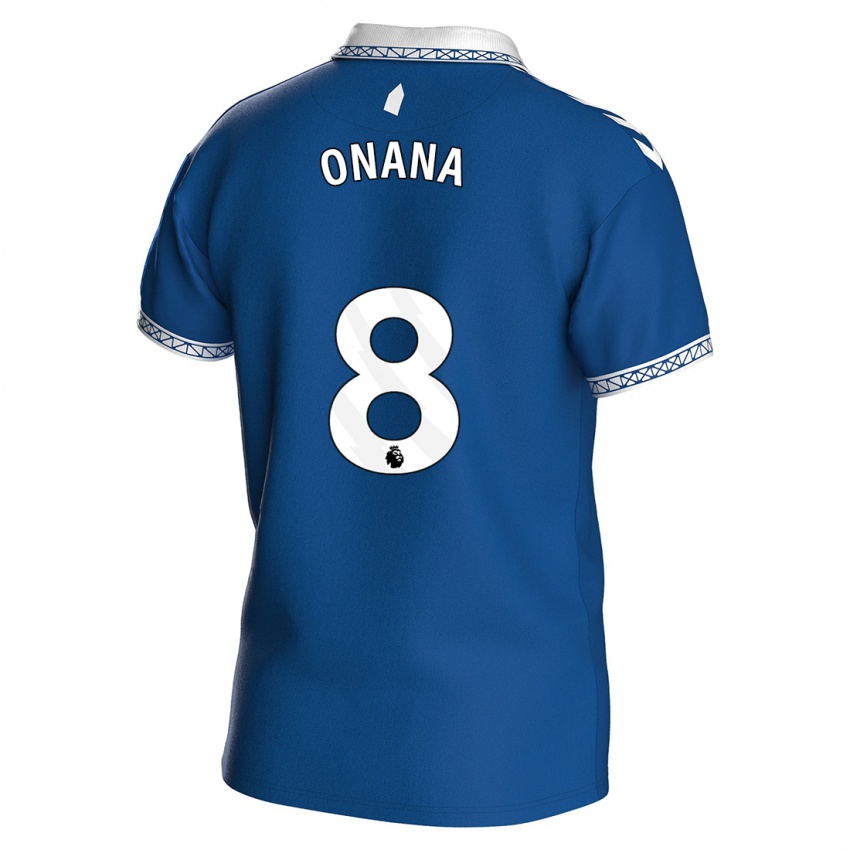 Donna Maglia Amadou Onana #8 Blu Reale Kit Gara Home 2023/24 Maglietta