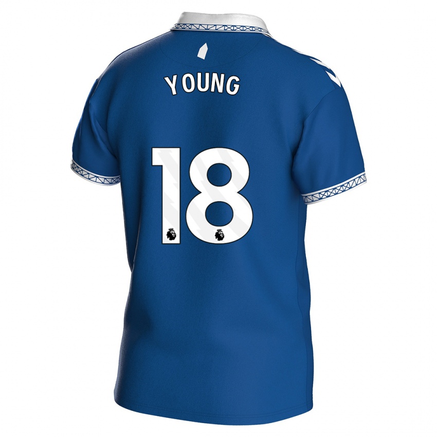 Donna Maglia Ashley Young #18 Blu Reale Kit Gara Home 2023/24 Maglietta