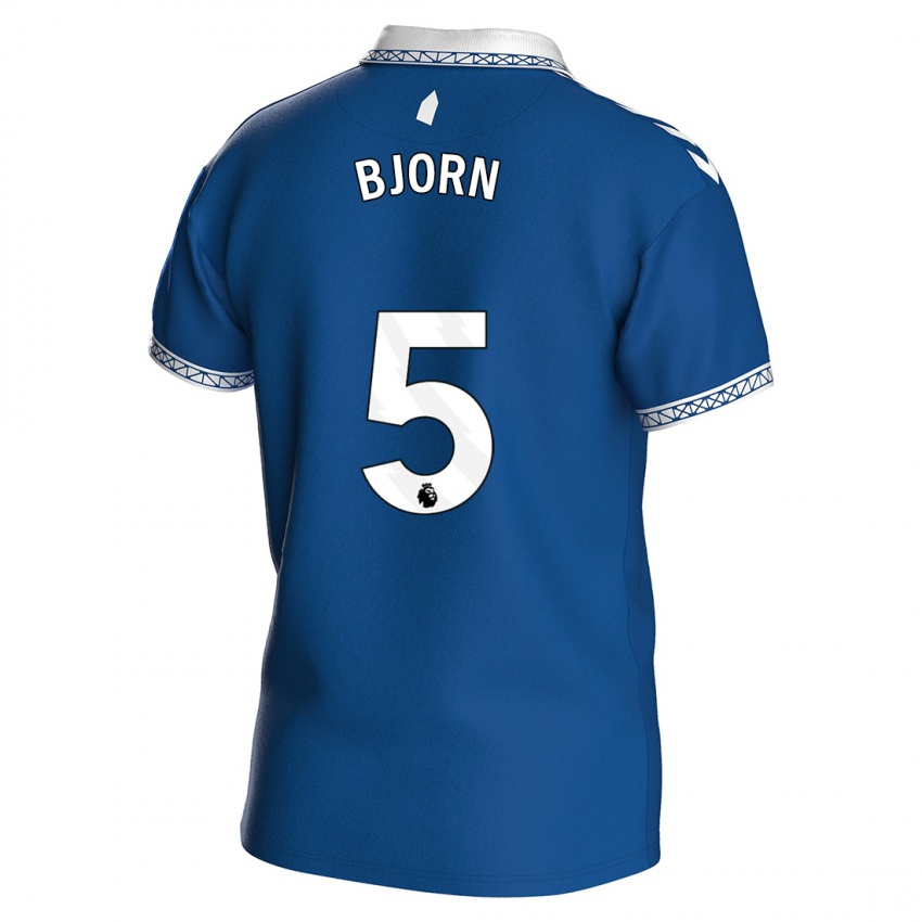 Donna Maglia Nathalie Bjorn #5 Blu Reale Kit Gara Home 2023/24 Maglietta