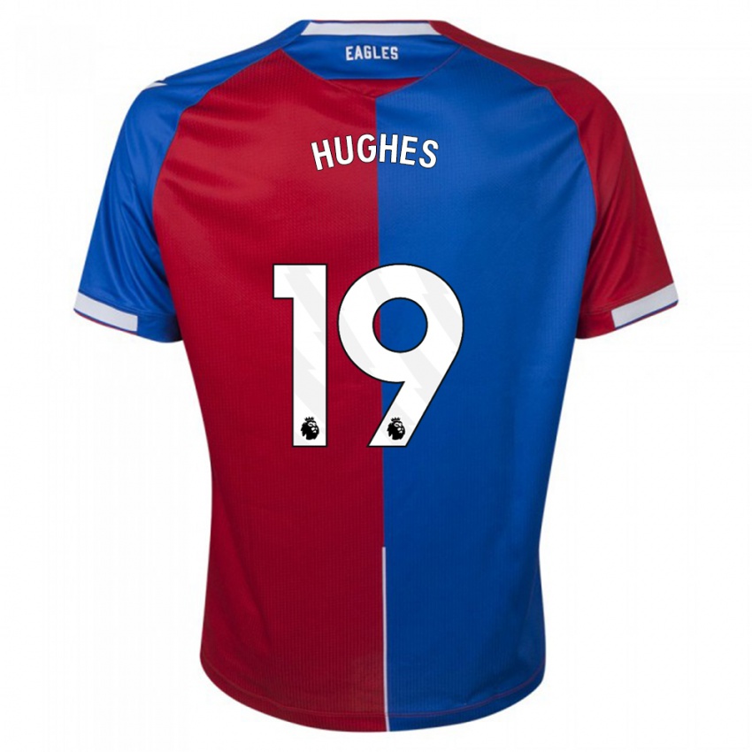 Donna Maglia Will Hughes #19 Rosso Blu Kit Gara Home 2023/24 Maglietta