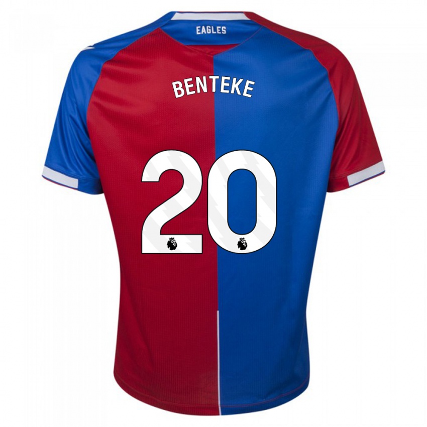 Donna Maglia Christian Benteke #20 Rosso Blu Kit Gara Home 2023/24 Maglietta