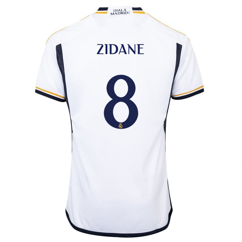 Donna Maglia Theo Zidane #8 Bianco Kit Gara Home 2023/24 Maglietta